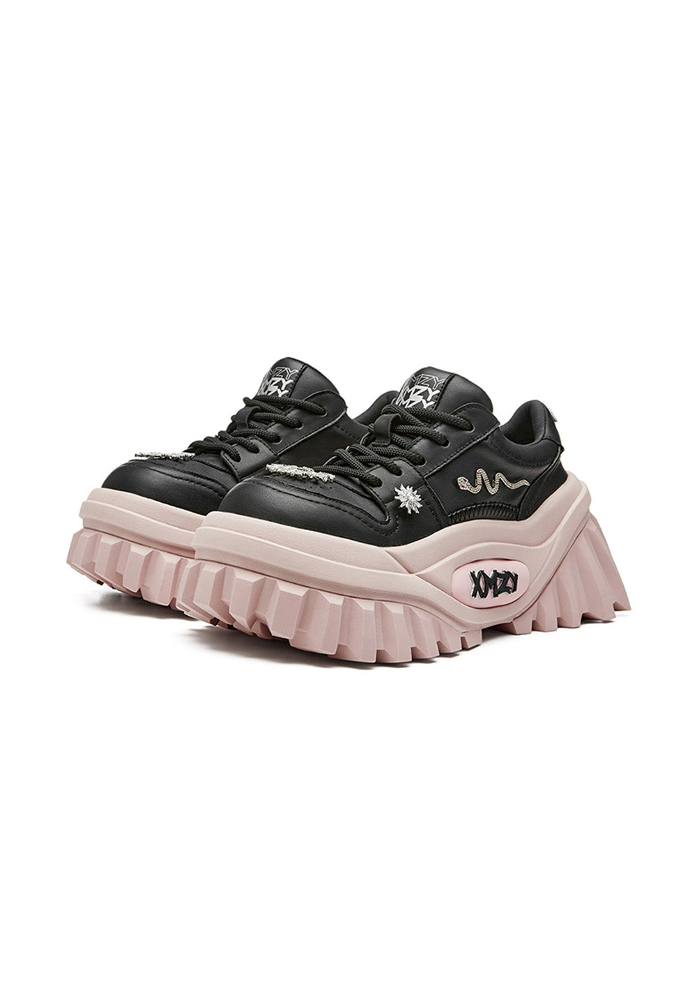 XMZY | Slytherin Platform Summer Loafers-Black&Pink - PSYLOS 1, XMZY | Slytherin Platform Summer Loafers-Black&Pink, Chunky Sneakers, XMZY•JAPAN, PSYLOS 1